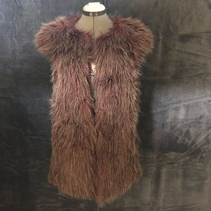 Romeo and Juliet Couture Faux Fur Vest Jacket